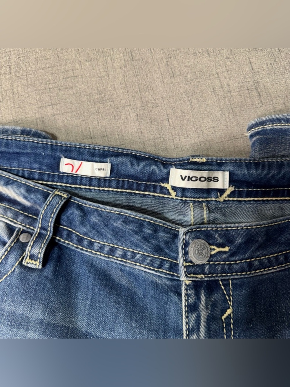 Vigoss Heritage Fit Mid Rise Capri Jeans Size 22 NWT - Picture 10 of 12